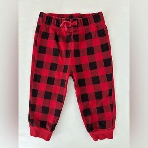 Toddler Pants Red & Black Plaid 12 months